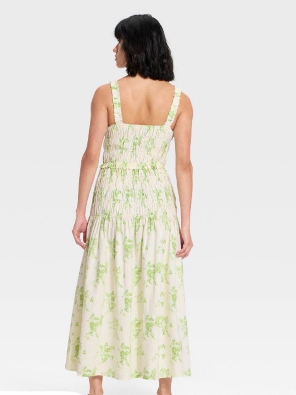 Universal Thread Light Green Floral Smocked Maxi Dress - Picture 3 of 5
